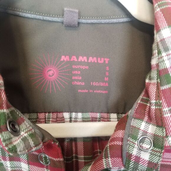 Mammut Womens Plaid Flannel Shirt Size S Gorpcore Casual Grunge Outdoor Snap Up - Picture 7 of 10